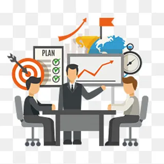 商务人士交流,免抠元素