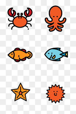 海底装饰海洋生物相关素材,免抠元素(2000*3000px)ai矢量模版下载