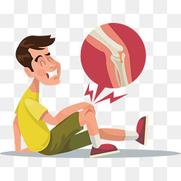 摔骨折的人矢量图