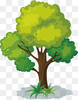 卡通树矢量图下载,免抠元素