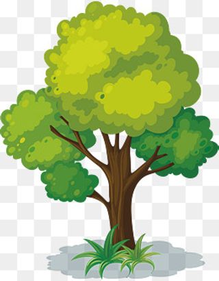 卡通树矢量图下载,免抠元素