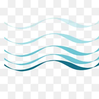 蓝色矢量通用波浪装饰