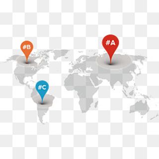 矢量图彩色地图标志,免抠元素