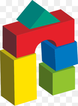 立体积木,免抠元素