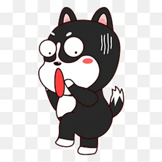 惊吓的哈士奇表情包