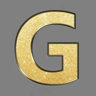 创意黑金金沙PSD字母G