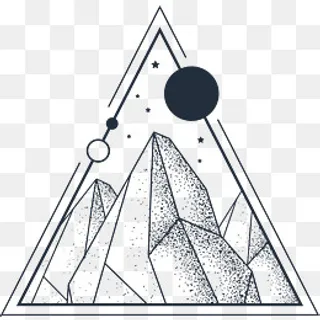 冰山黑白花臂图案