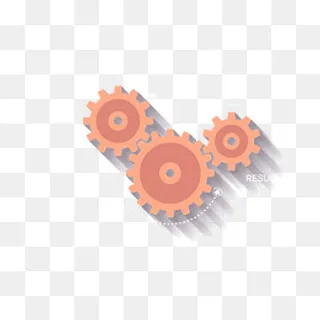 矢量卡通扁平化齿轮素材,免抠元素