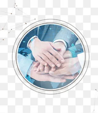 圆形创意团结图标,免抠元素