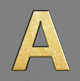 创意黑金金沙PSD字母A