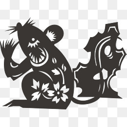 剪纸生肖鼠