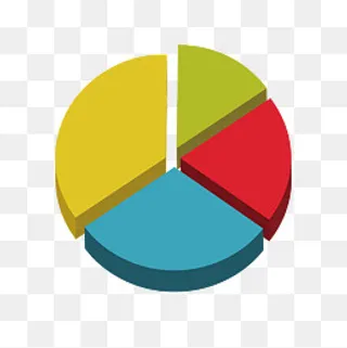 彩色饼状图,免抠元素