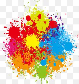 颜料喷溅效果,免抠元素(2001*2110px)