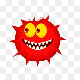 矢量装饰卡通扁平化肠道菌群png,免抠元素