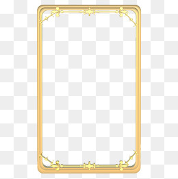 金色立体C4D边框,免抠元素