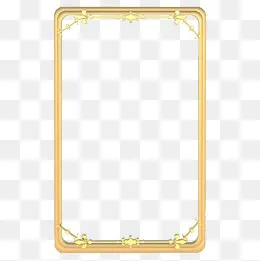 金色立体C4D边框,免抠元素(2000X2000(DPI:300))psd模版下载