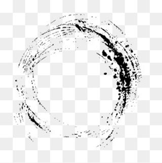 浅色喷洒毛笔圈,免抠元素