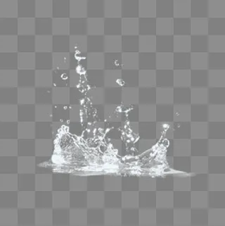 喷溅的水波纹水花元素,免抠元素