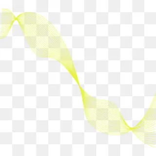 黄色渐变几何曲线元素,免抠元素