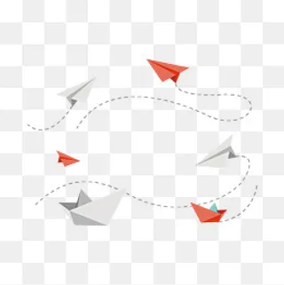 儿童节装饰纸飞机免抠下载,免抠元素