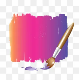 彩色墙刷画笔,免抠元素 彩色墙刷画笔,免抠元素