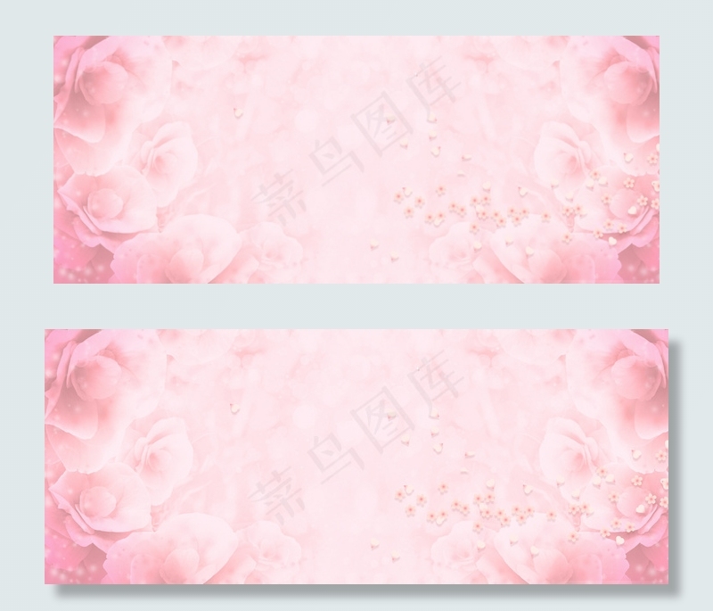 梦幻浪漫花瓣粉色电商banner背景图片素材
