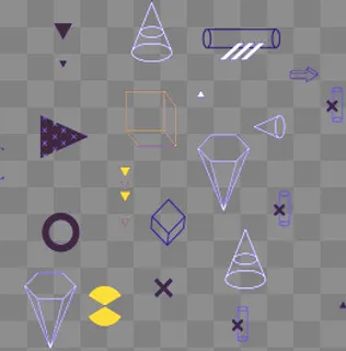 创意孟菲斯波普几何元素,免抠元素