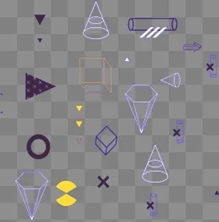 创意孟菲斯波普几何元素,免抠元素