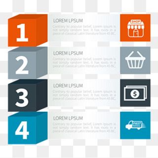 方块数字立体行业分类矢量,免抠元素