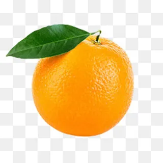 橙色香甜水果带叶子的奉节脐橙实,免抠元素
