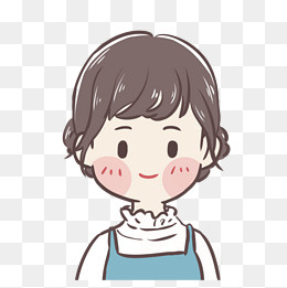 可爱卡通女生手绘漫画人物,免抠元素