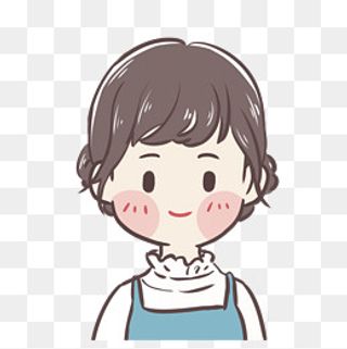 可爱卡通女生手绘漫画人物,免抠元素