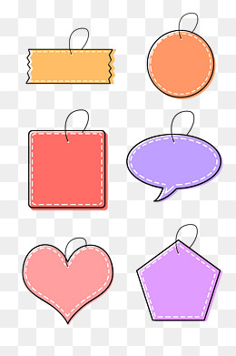 标签装饰图案长方形合集,免抠元素