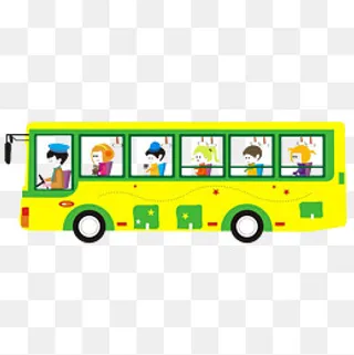 春游乘车出行开心高清,免抠元素