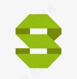 创意二维数字折纸数字8