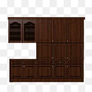 实木书房储物柜子正面