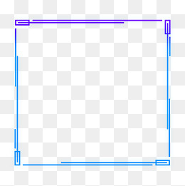 蓝色紫色科技感外发光几何方形边