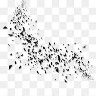水彩黑色凌乱碎片,免抠元素
