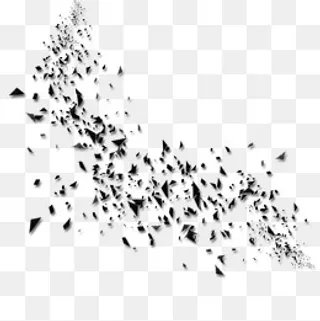 水彩黑色凌乱碎片,免抠元素