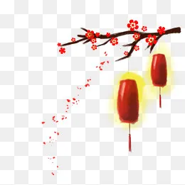 新年梅花灯笼花瓣(2000*2000px)psd模版下载