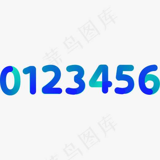 创意流体渐变数字,免抠元素艺术字(2266*435px)ai矢量模版下载