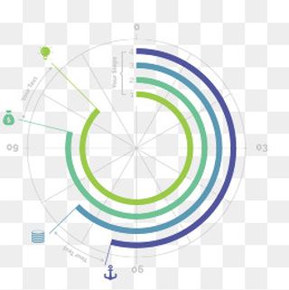 彩色圆环数据,免抠元素