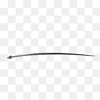 黑色笔触手绘箭头分割线,免抠元素