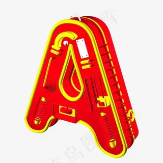 创意立体字母A艺术字