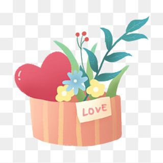 情人节马卡龙色系PNG免抠素材,免抠元素