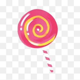 卡通手绘粉色棒棒糖,免抠元素(2000*2000px)psd模版下载