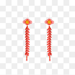 红色立体鞭炮免费下载,免抠元素