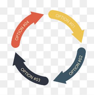 彩色圆环箭头,免抠元素