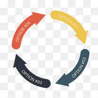 彩色圆环箭头,免抠元素