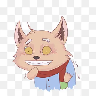 手绘狗狗表情害怕